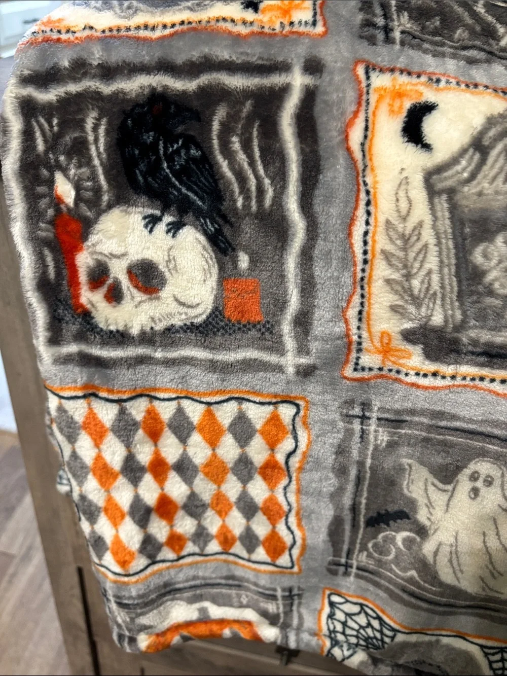 CURIOUS BY CYNTHIA ROWLEY 60x70 Vintage Inspired Retro Frights Throw NEW - Picture 5 of 10